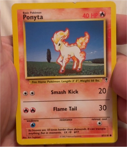 2002 Pokémon #87 Ponyta — front