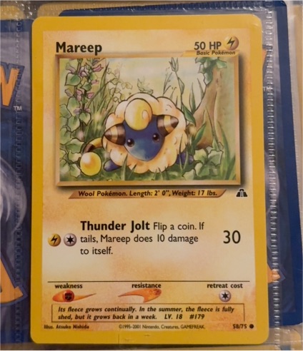 2001 Pokémon #58 Mareep — front