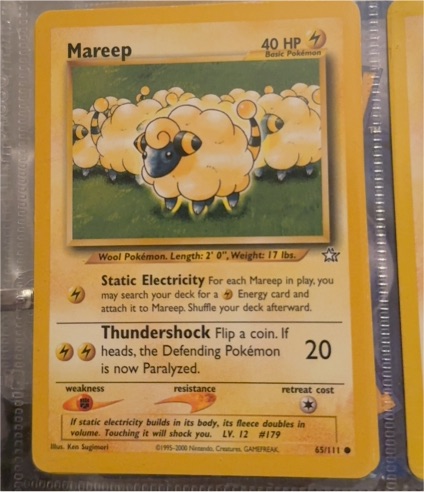 1999 Pokémon #65 Mareep — front