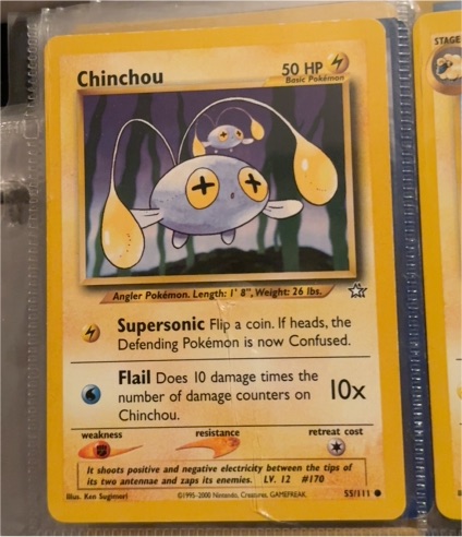 2000 Pokémon #55 Chinchou — front