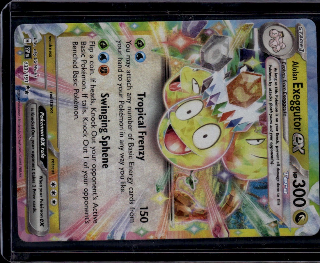 2017 Pokémon SM Burning Shadows #133 Alolan Exeggutor ex — front