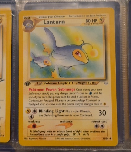 1999 Pokémon #3 Lanturn — front