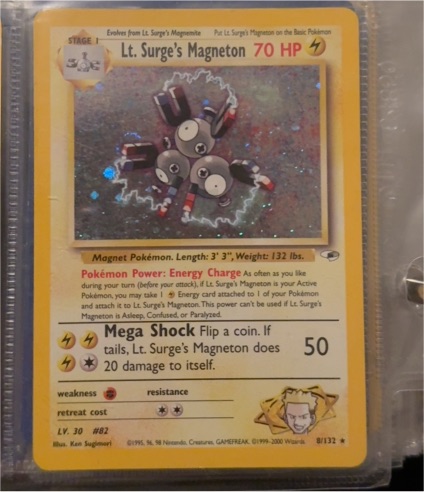1999 Pokémon #81 Lt. Surge's Magneton — front