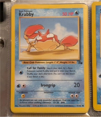 1995 Pokémon #51 Krabby — front