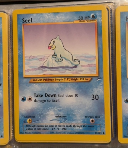 1995 Pokémon #8 Seel — front