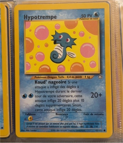 1995 Pokémon #112 Hypotrempe — front