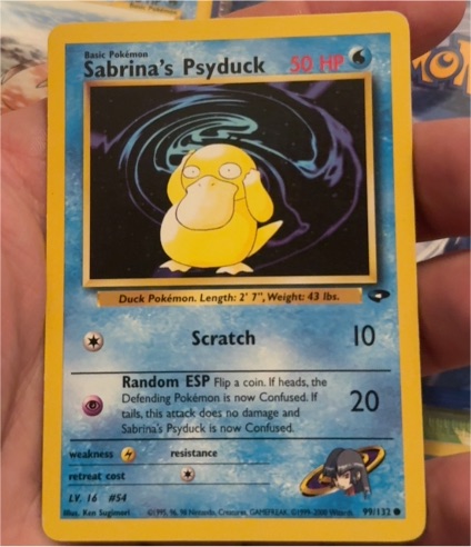 1999 Pokémon Sabrina's Psyduck #99 — front