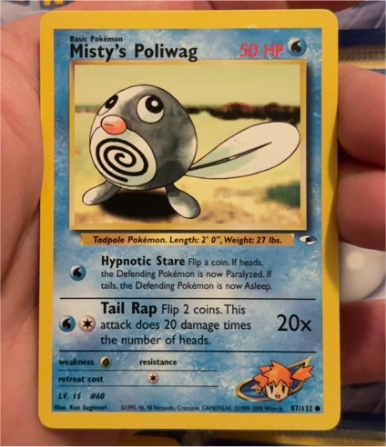 1999 Pokémon #60 Misty's Poliwag — front