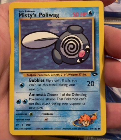 1999 Pokémon #89 Misty's Poliwag — front