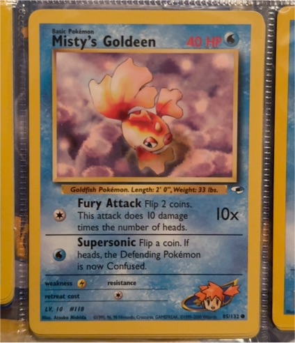 1999 Pokémon #118 Misty's Goldeen — front