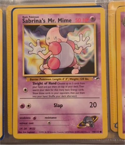 1999 Pokémon #94 Sabrina's Mr. Mime — front