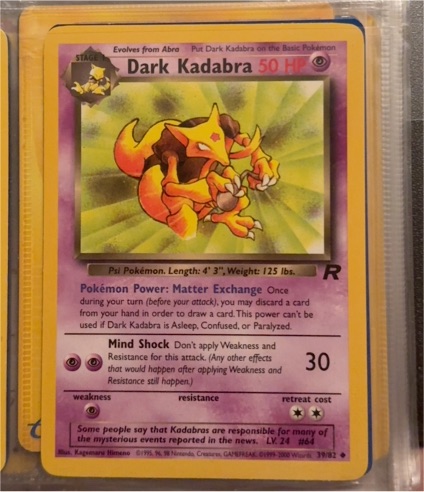 2000 Pokémon Team Rocket #38 Dark Kadabra — front