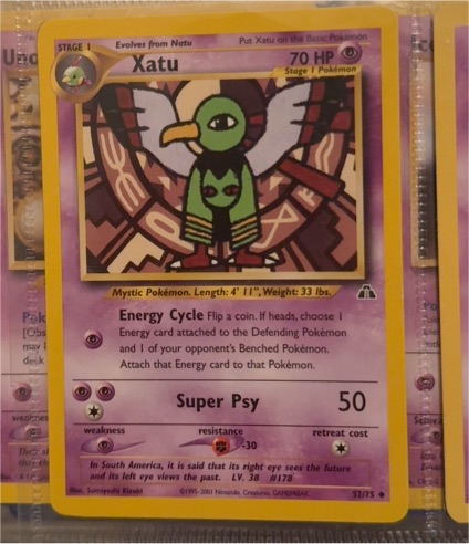1995 Pokémon #38 Xatu — front