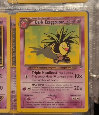 2000 Pokémon #33 Dark Exeggutor — front