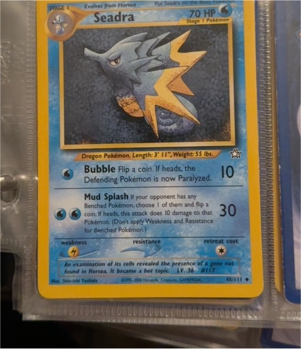 2000 Pokémon #48 Seadra — front