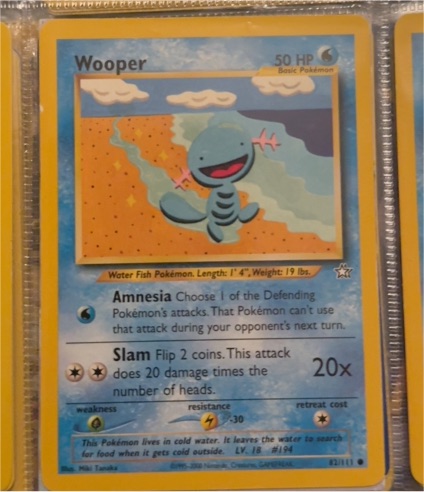 1999 Pokémon #94 Wooper — front