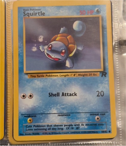 1999 Pokémon #68 Squirtle — front