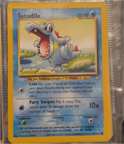 2000 Pokémon #11 Totodile — front