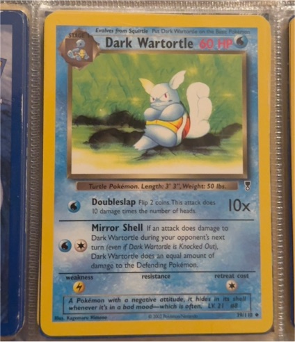 2002 Pokémon #39 Dark Wartortle — front