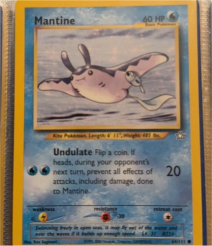 1999 Pokémon #44 Mantine — front