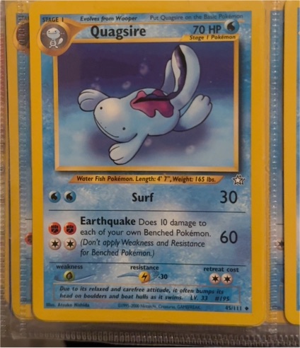 1999 Pokémon #95 Quagsire — front