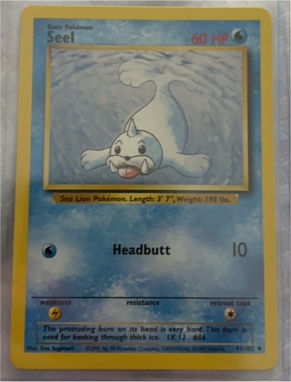 1999 Pokémon #4 Seel — front