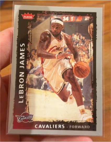 2003 Fleer #1 LeBron James — front