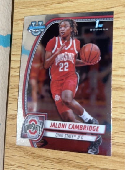 2021 Bowman Chrome #22 Jaloni Cambridge — front