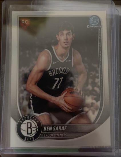 2021 Bowman Chrome #RC Ben Saraf — front