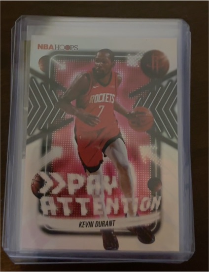 2022 NBA Hoops Pay Attention #PA-7 Kevin Durant — front