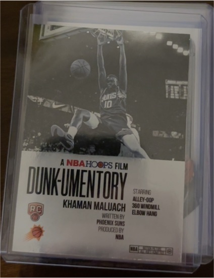 2022 NBA Hoops Dunk-Umentory Khaman Maluach — front