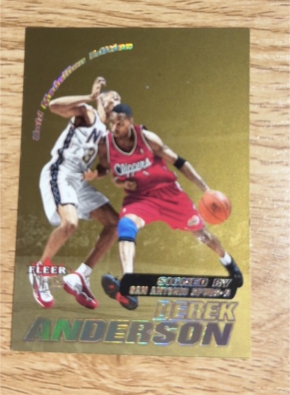 1997 Fleer Derek Anderson Stopped By San Antonio Spurs #D-1 — front