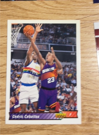 1992 Upper Deck #F Cedric Ceballos — front