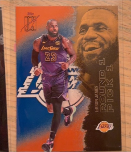 2020 Topps Chrome LeBron James Round 1 Pick 1 — front