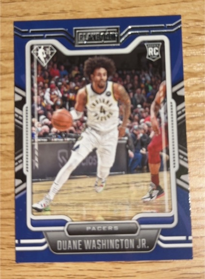 2021 Panini Playbook #RC Duane Washington Jr. — front
