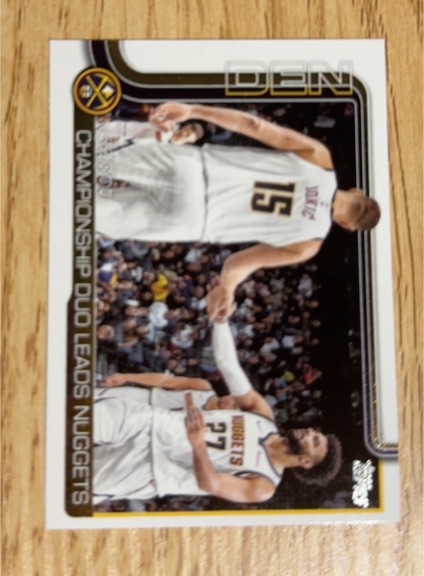 2022 Topps NBA Championship Duo Leads Denver Nuggets — front