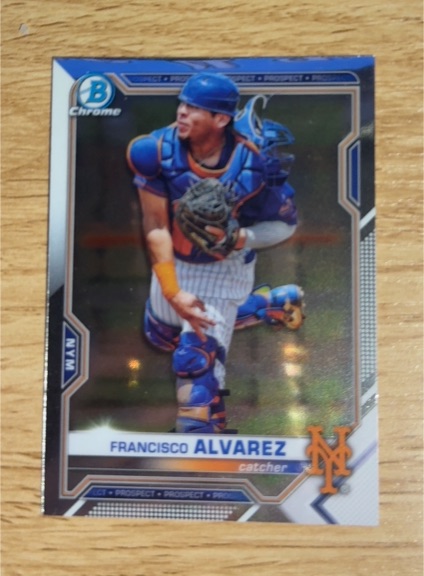 2021 Bowman Chrome #BCP-179 Francisco Alvarez — front