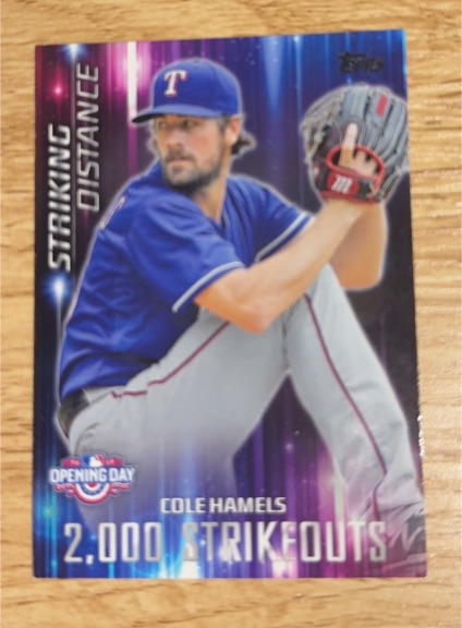2022 Topps Opening Day Striking Distance #SD-CH Cole Hamels — front