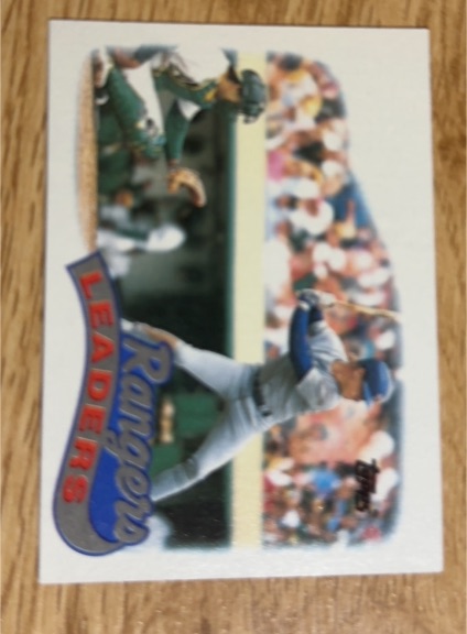 1991 Topps #1 Texas Rangers Leaders — front