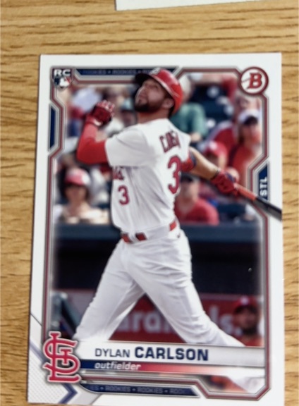 2020 Bowman #US-1 Dylan Carlson — front