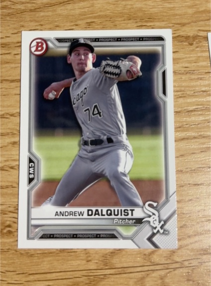 2021 Bowman Chrome Prospect #CMS Andrew Dalquist — front