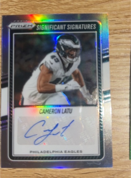 2022 Panini Prizm Significant Signatures Cameron Latu — front