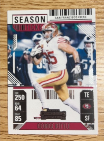 2022 Panini Contenders Season Ticket #250 George Kittle — front