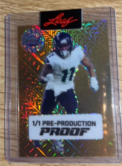 2022 Leaf 1/1 Pre-Production Proof Football Card — front