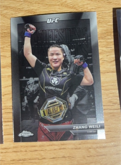 2022 Topps Chrome UFC Manifesting Moments #MF-ZW Zhang Weili — front