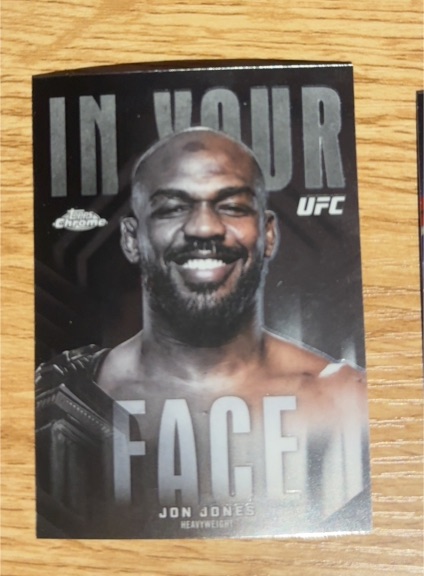 2020 Topps Chrome UFC In Your Face Jon Jones — front