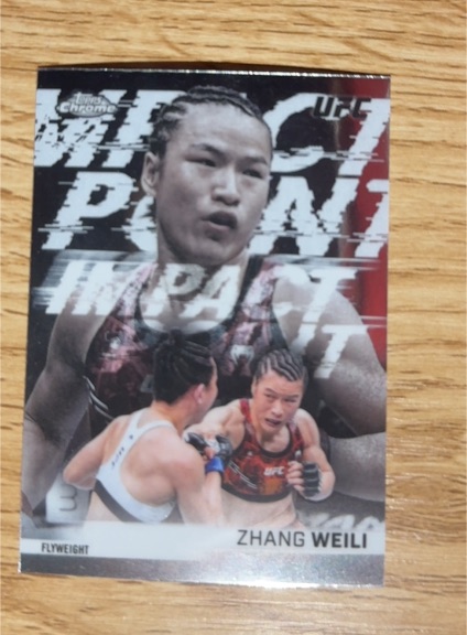 2021 Topps Chrome UFC Power Impact #3 Zhang Weili — front