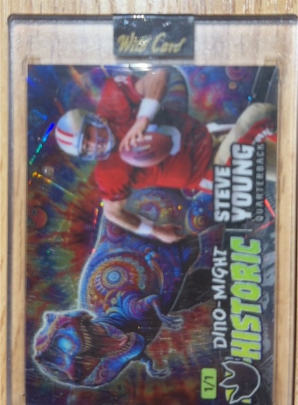 1995 Wild Card Dino-Might Historic #Steve Young — front