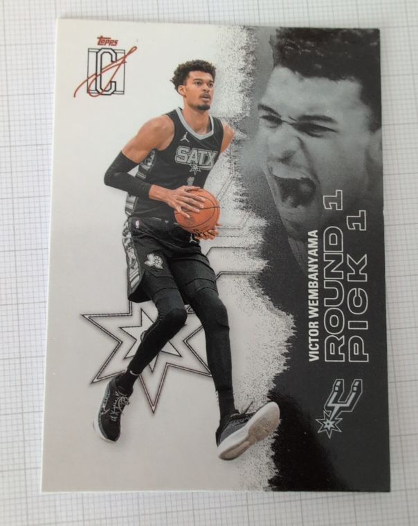2023 Topps DC Victor Wembanyama Round 1 Pick 1 — front