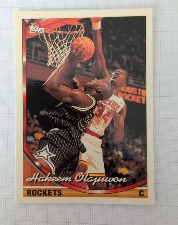 1991 Topps #100 Hakeem Olajuwon — front